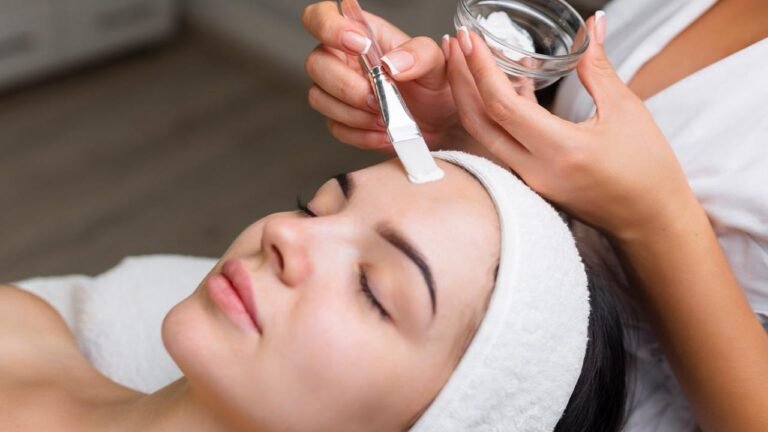 Client receiving chemical peel