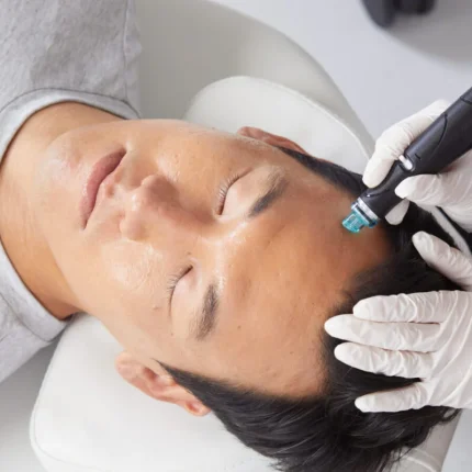 Man getting Hydrafacial