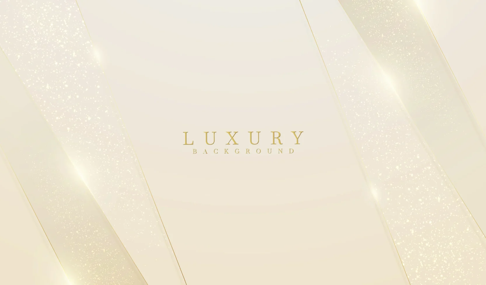 Golden lines luxury on cream color background. elegant realistic paper cut style 3d. Vector illustration about soft and beautiful feeling.